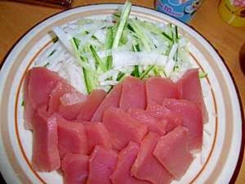 刺身のつまも失敗したら　こんなんでいいっかーな感じ